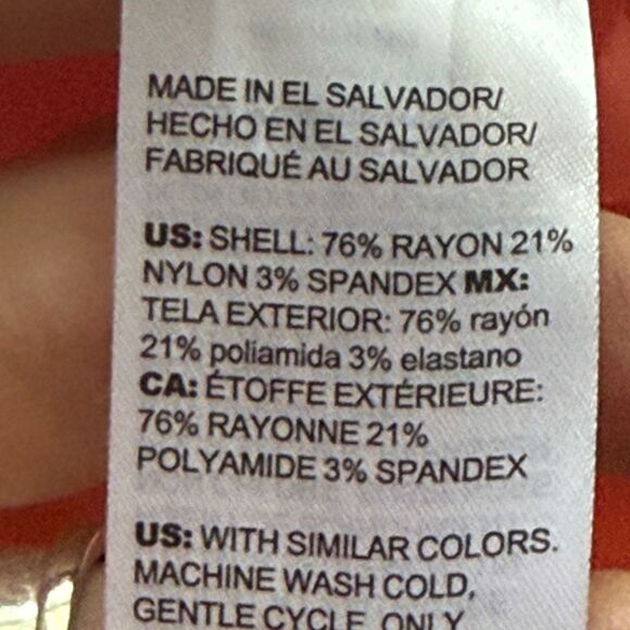 Chico's So Slimming Brigitte Ankle Pants, Orange,‎ Size 12 - Picture 10 of 11